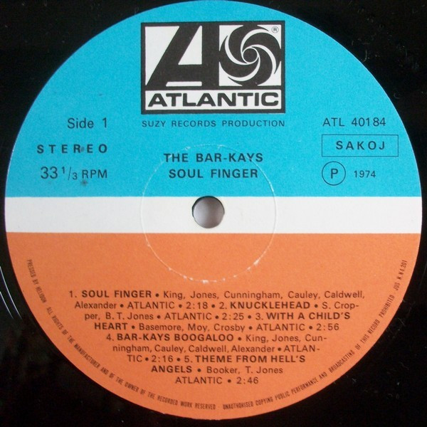 The Bar-Kays* - Soul Finger (LP, Album, RE)