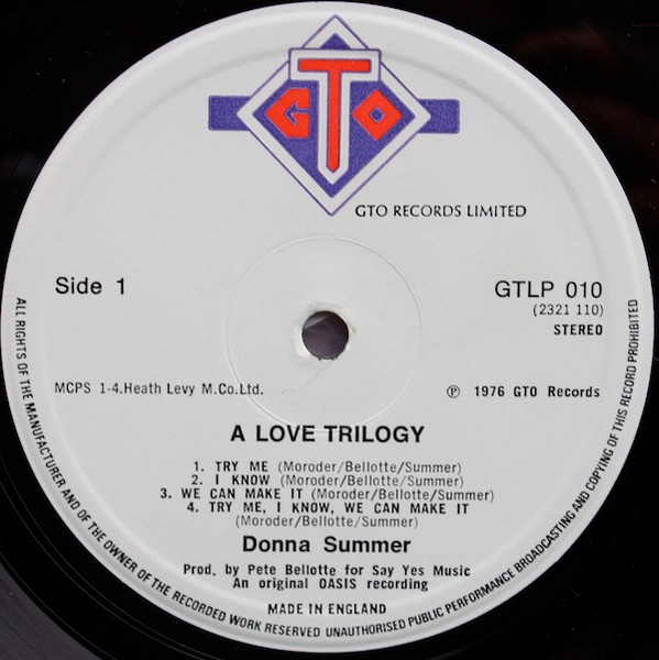 Donna Summer - A Love Trilogy (LP, Album, P/Mixed)