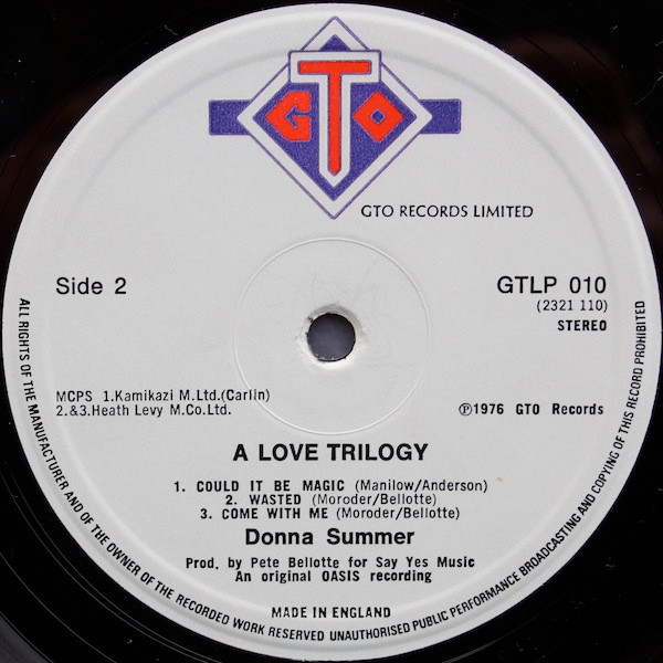 Donna Summer - A Love Trilogy (LP, Album, P/Mixed)