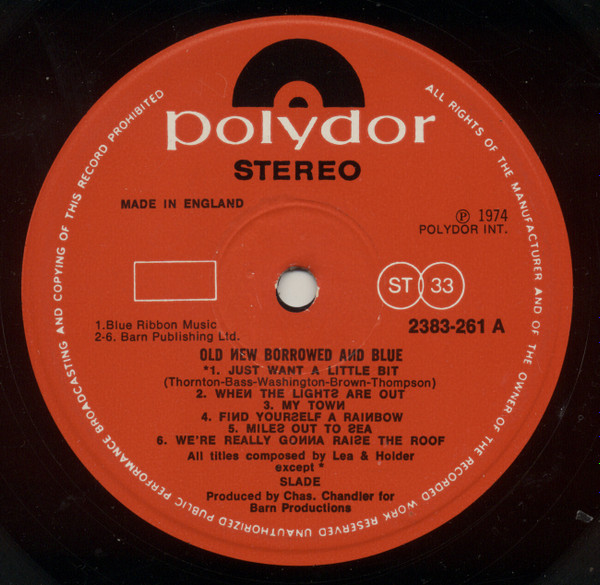 Slade - Old New Borrowed And Blue (LP, Album)