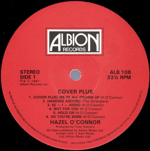 Hazel O'Connor - Cover Plus (LP, Album)