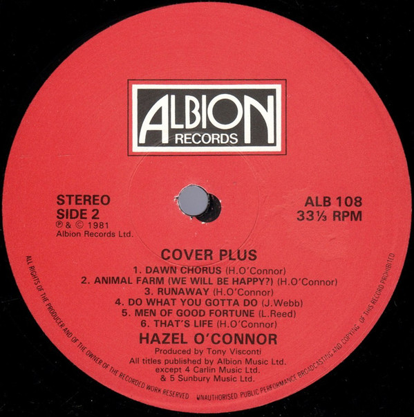 Hazel O'Connor - Cover Plus (LP, Album)