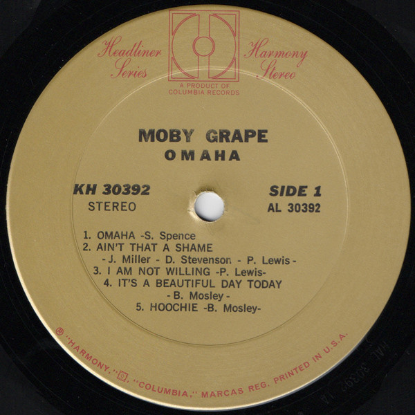 Moby Grape - Omaha (LP, Album, RE, Pit)