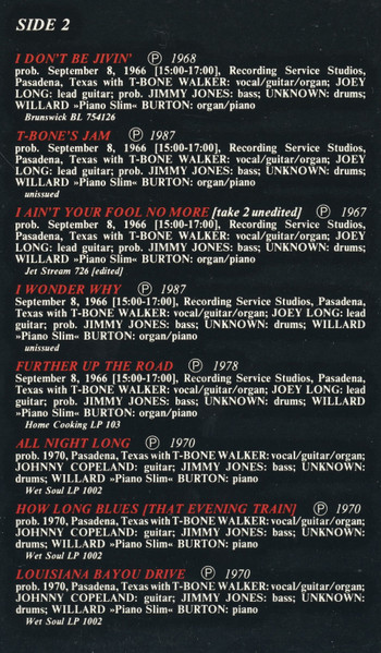 T-Bone Walker - I Don't Be Jivin' (LP, Comp)