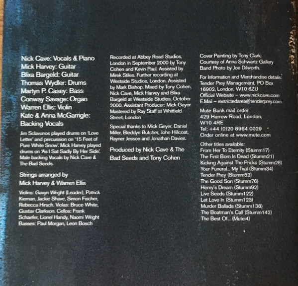 Nick Cave And The Bad Seeds* - No More Shall We Part (CD, Album, Sli)