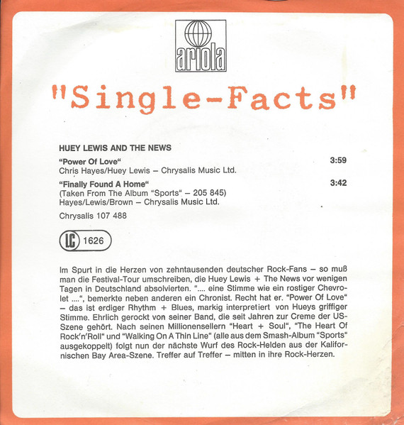 Huey Lewis And The News* - The Power Of Love (7