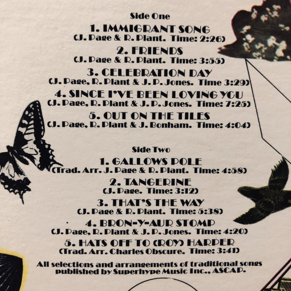 Led Zeppelin - Led Zeppelin III (LP, Album, Club, PR )