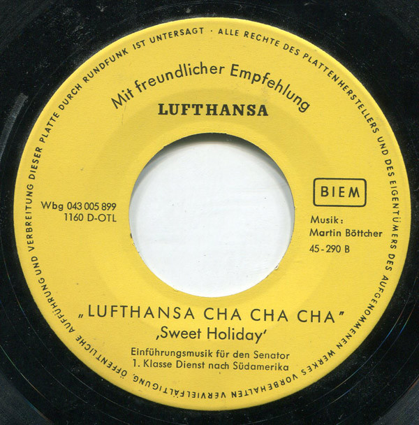 Martin Böttcher - Lufthansa Jet / Lufthansa Cha Cha Cha (Sweet Holiday) (7