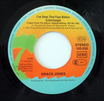 Grace Jones - I've Seen That Face Before (Libertango) / Warm Leatherette (7