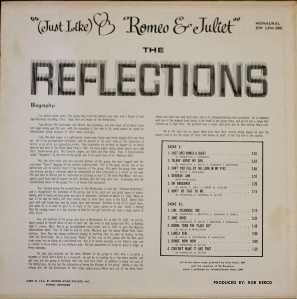 The Reflections (2) - (Just Like) Romeo & Juliet (LP, Album, Mono)