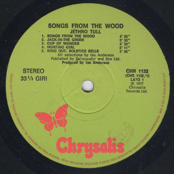 Jethro Tull - Songs From The Wood (LP, Album)