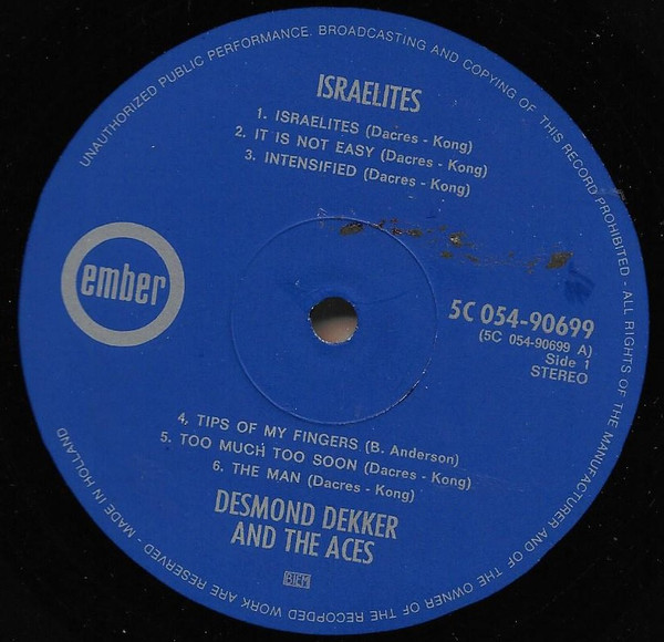 Desmond Dekker & The Aces - Israelites  (LP, Album)