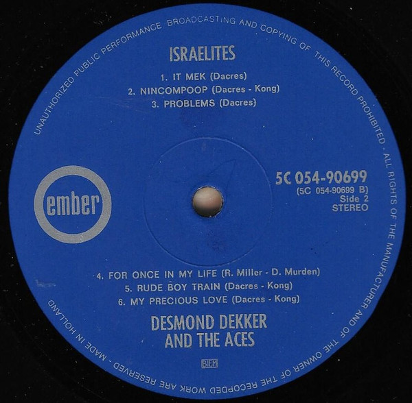 Desmond Dekker & The Aces - Israelites  (LP, Album)
