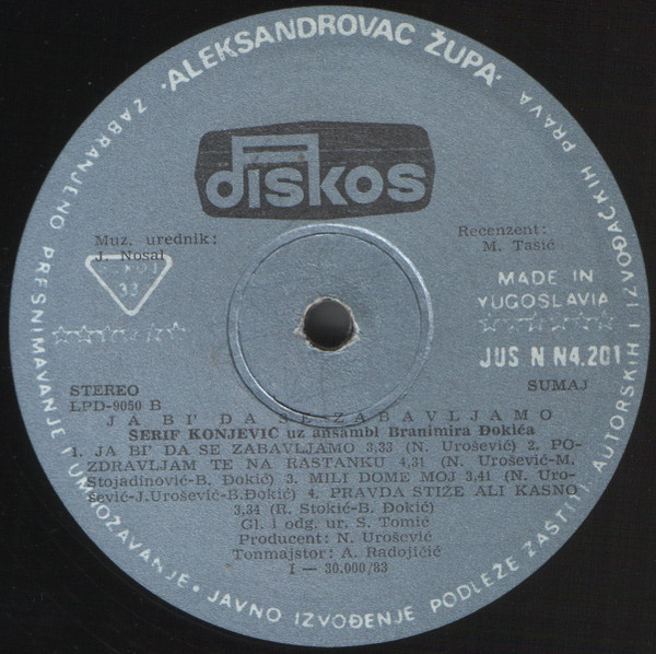 Šerif Konjević Uz Ansambl Branimira Đokića - Kunem Se U Brata Svoga (LP, Album)