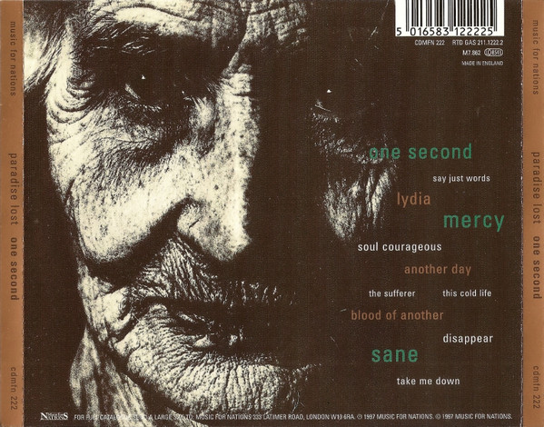 Paradise Lost - One Second (CD, Album)
