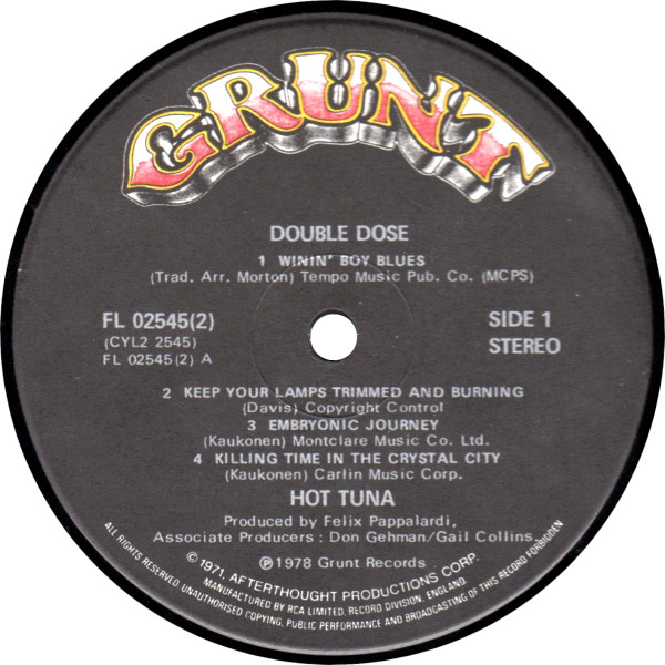 Hot Tuna - Double Dose (2xLP, Album)