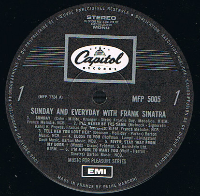 Frank Sinatra - Sunday And Everyday With Frank Sinatra (LP, Comp)