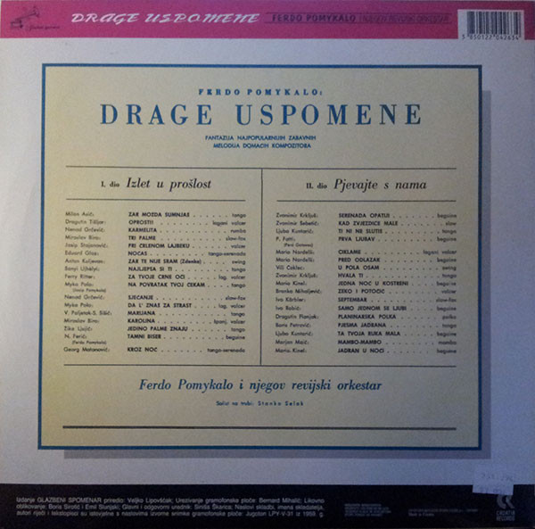 Ferdo Pomykalo I Njegov Revijski Orkestar* - Drage Uspomene (LP, Album, RE)
