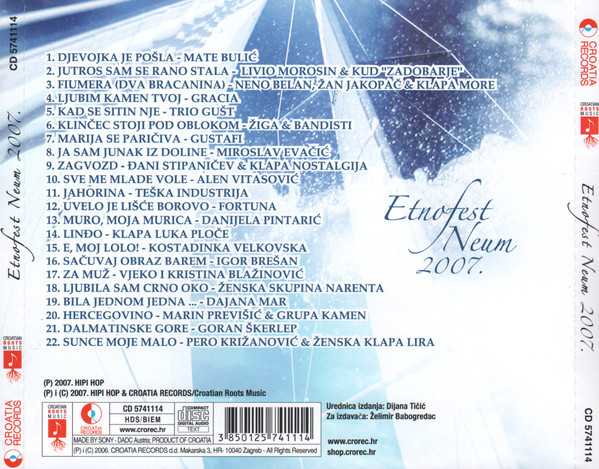 Various - Etnofest Neum 2007. (CD, Comp)