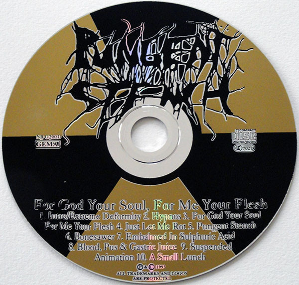 Pungent Stench - For God Your Soul ... For Me Your Flesh (CD, Album, RM)