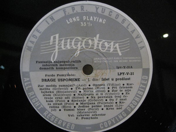 Ferdo Pomykalo I Njegov Revijski Orkestar* - Drage Uspomene (LP, Album)
