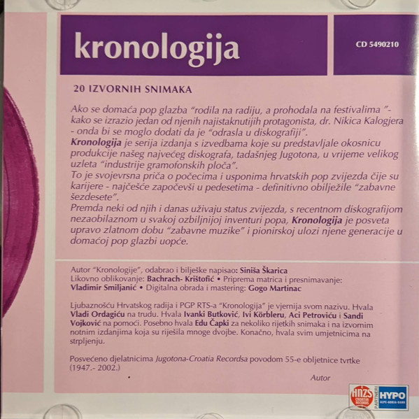 Tereza Kesovija - Kronologija - 20 Izvornih Snimaka (CD, Comp)