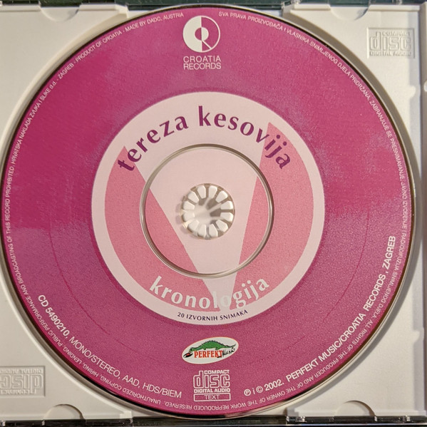 Tereza Kesovija - Kronologija - 20 Izvornih Snimaka (CD, Comp)