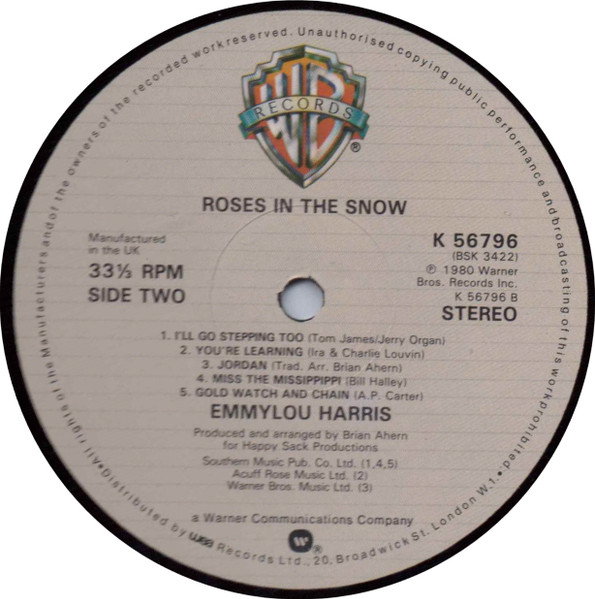 Emmylou Harris - Roses In The Snow (LP, Album)