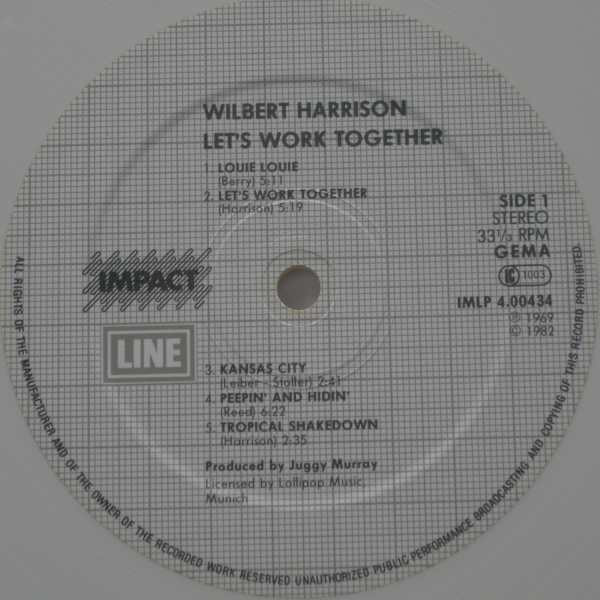 Wilbert Harrison - Let's Work Together  (LP, Album, RE, Whi)