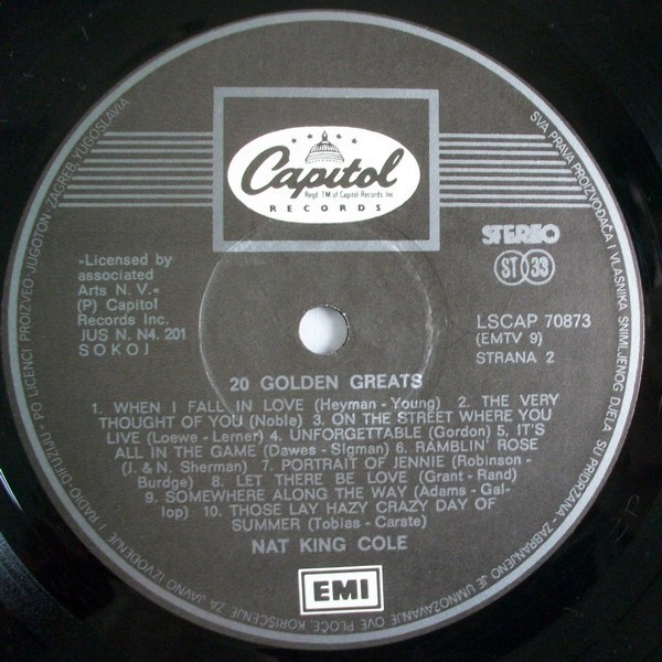 Nat King Cole - 20 Golden Greats (LP, Comp)