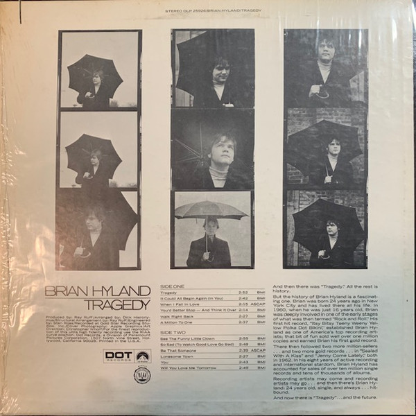 Brian Hyland - Tragedy - A Million To One (LP, Album, Mon)