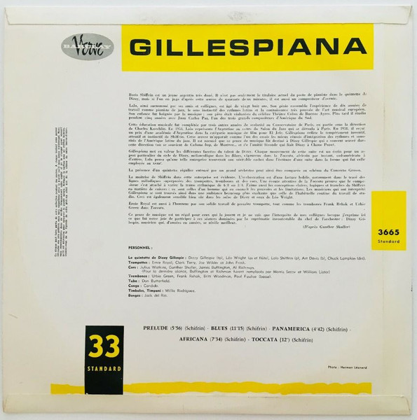 Dizzy Gillespie Et Son Orchestre* - Gillespiana (LP, Album, Mono)