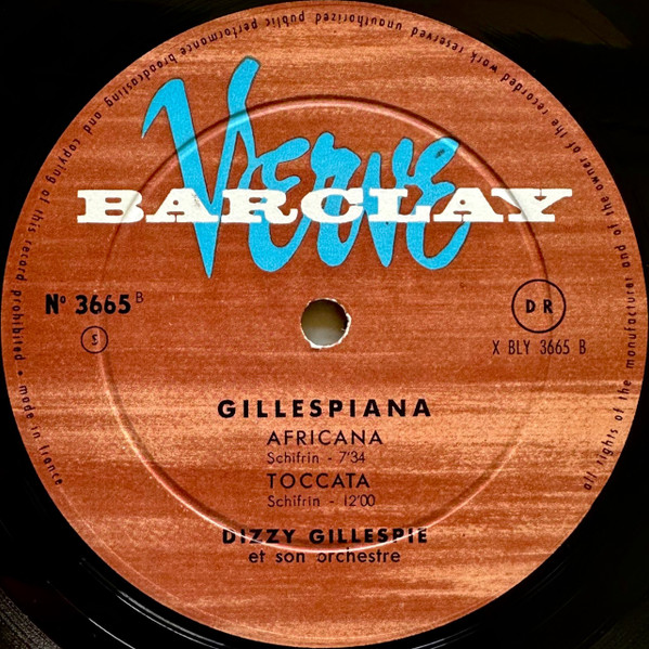 Dizzy Gillespie Et Son Orchestre* - Gillespiana (LP, Album, Mono)