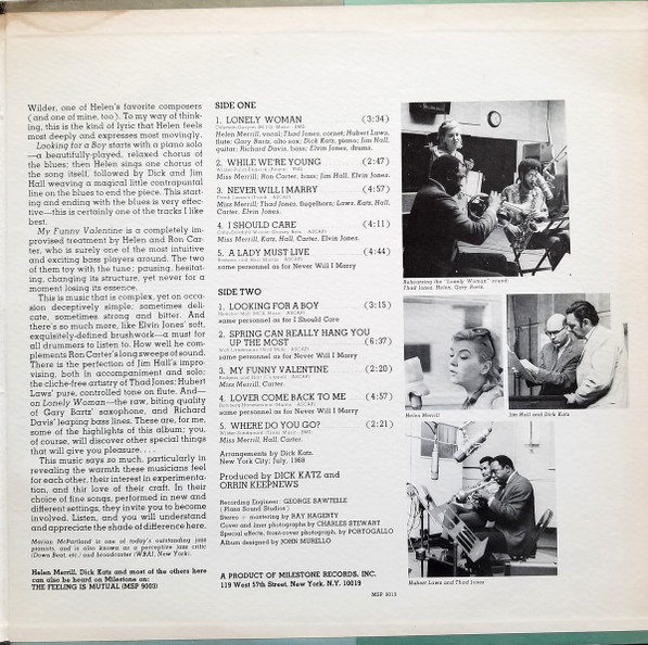 Helen Merrill / Dick Katz - A Shade Of Difference (LP, Album, Gat)