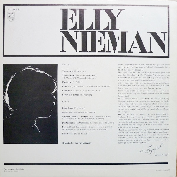 Elly Nieman - Elly Nieman (LP, Album, Mono)