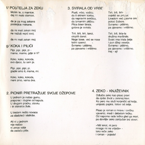 Ivo Lhotka - Kalinski* - Dijete I Mjesec (Dječje Pjesme Za Glas I Klavir) (7