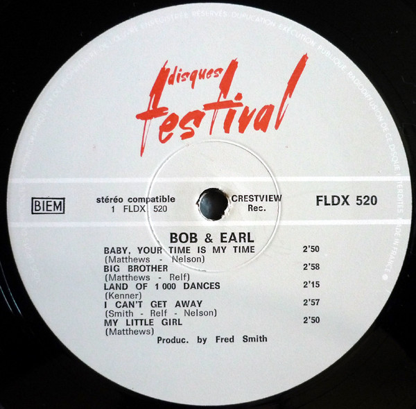 Bob & Earl - Bob & Earl (LP, Album)