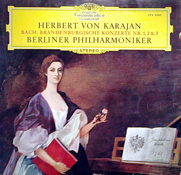 Herbert Von Karajan, Berliner Philharmoniker, Bach* - Brandenburgische Konzerte Nr. 1, 2 & 3 (LP)