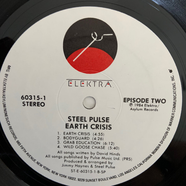 Steel Pulse - Earth Crisis (LP, Album, Spe)