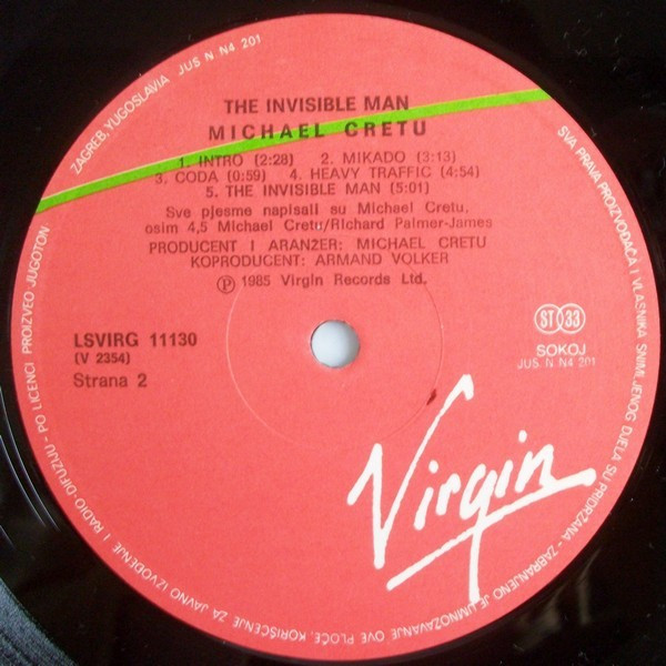 Cretu* - The Invisible Man (LP, Album)