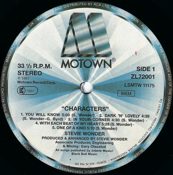 Stevie Wonder - Characters (LP, Album)