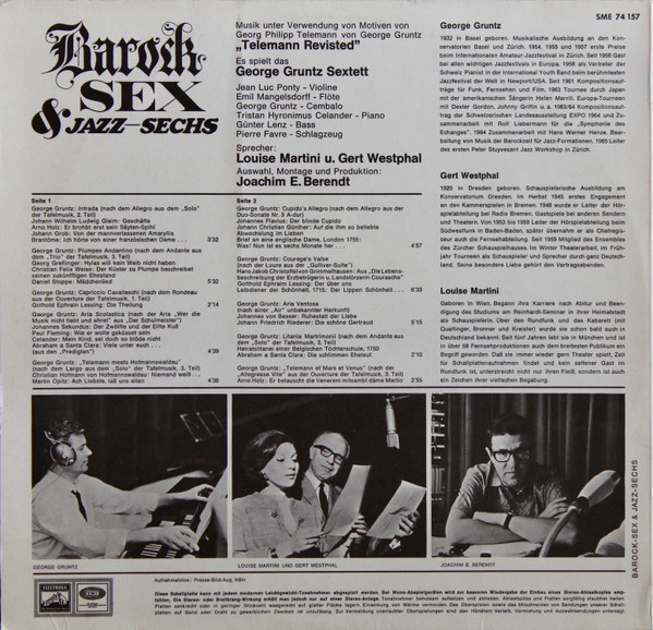 George Gruntz Sextett - Barock Sex & Jazz-Sechs (LP, Album)