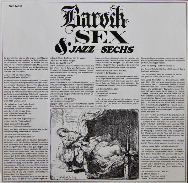 George Gruntz Sextett - Barock Sex & Jazz-Sechs (LP, Album)