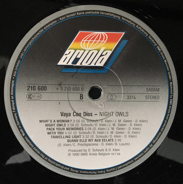 Vaya Con Dios - Night Owls (LP, Album)