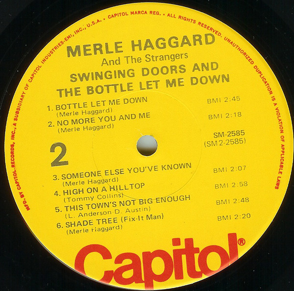 Merle Haggard And The Strangers (5) - Swinging Doors  (LP, Album, RE, Jac)