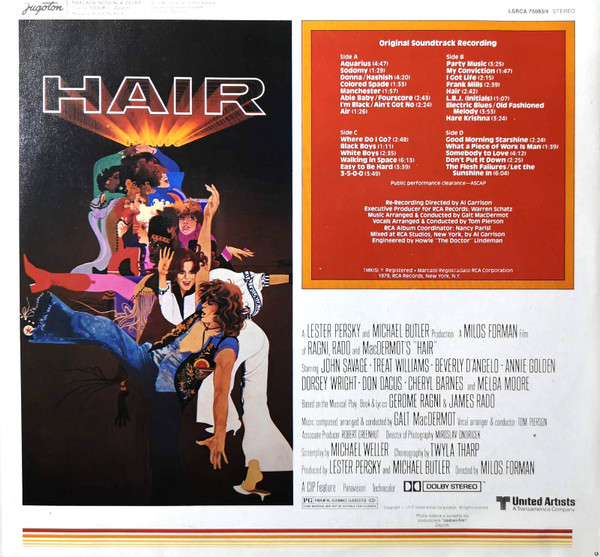 Galt MacDermot - Hair (Original Soundtrack Recording) (2xLP, Album)