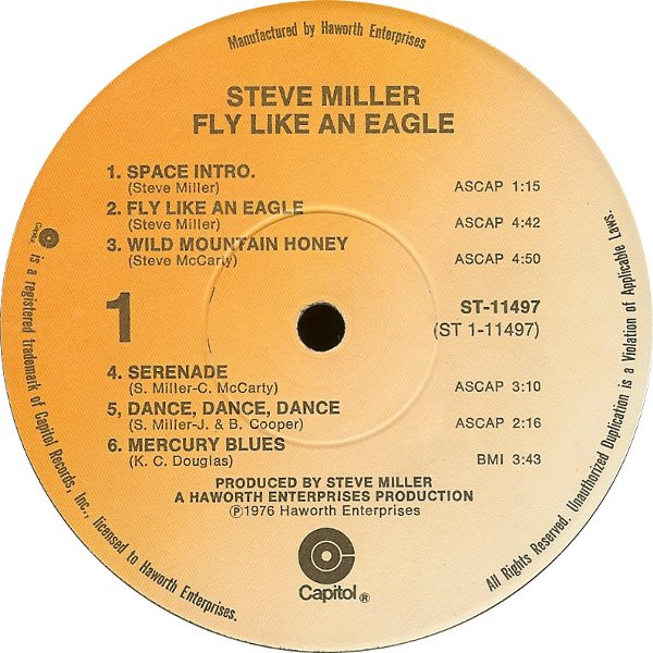 Steve Miller Band - Fly Like An Eagle (LP, Album, Jac)