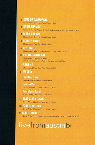 Dave Alvin - Live From Austin TX (DVD-V)