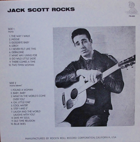 Jack Scott - Jack Scott Rocks (LP, Comp, Mono, Whi)