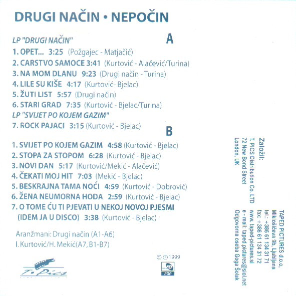 Drugi Način / Nepočin - Drugi Način / Svijet Po Kojem Gazim (Cass, Comp)